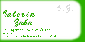 valeria zaka business card